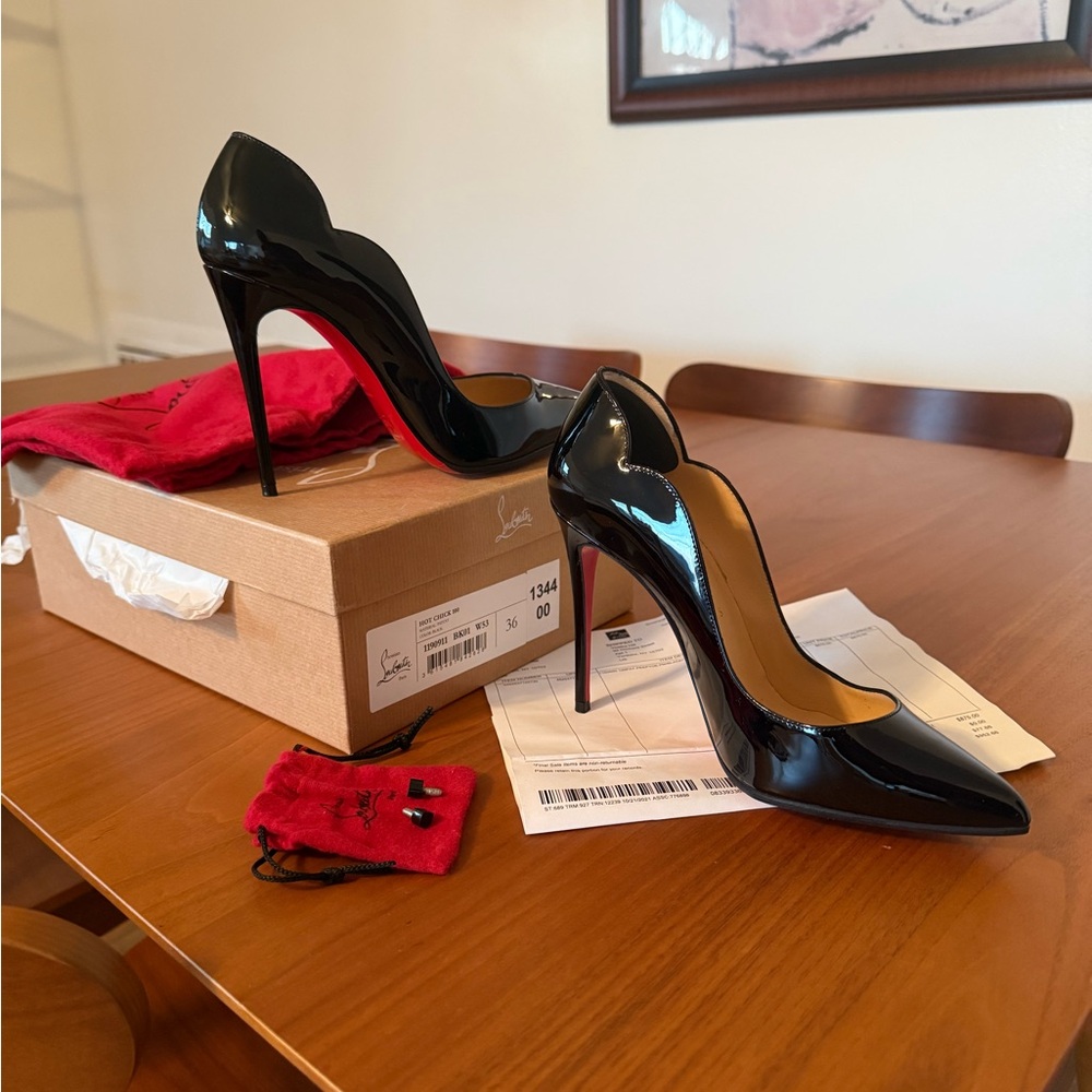 Christian Louboutin Glossy Black Stiletto Heels